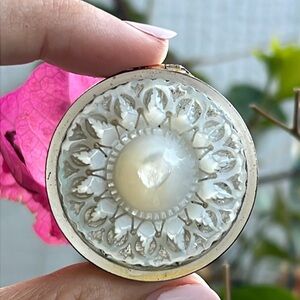 Vintage Mother of Pearl Silver Trinket Box